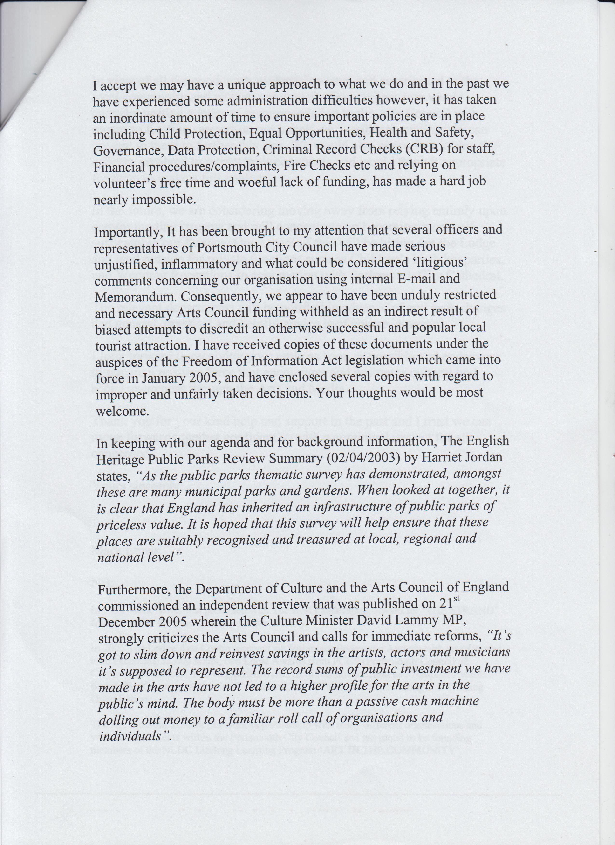 2006 May PCC Head Marion Headicar complaint 2007 page 2